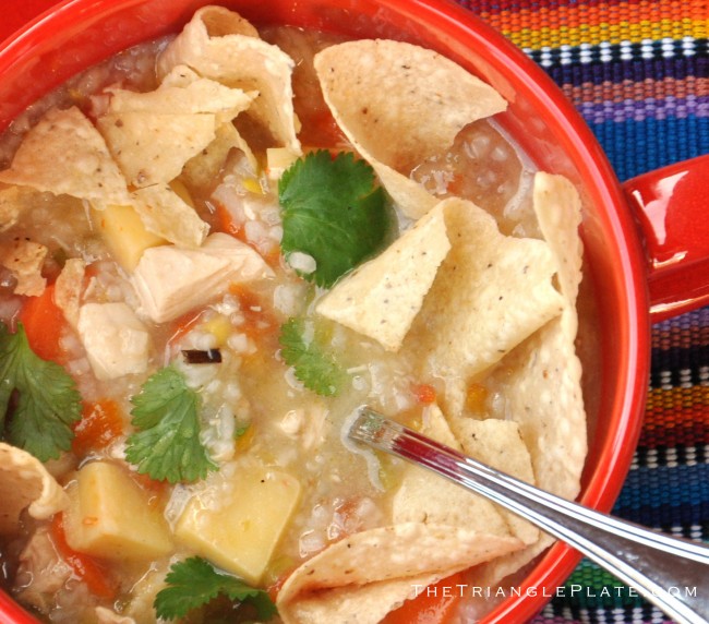 Green Chile Chicken Tortilla Soup